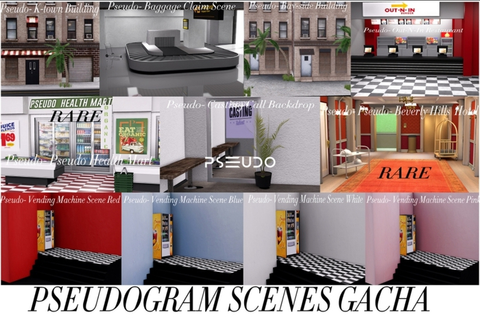 Pseudo- Vending Machine Scene Blue