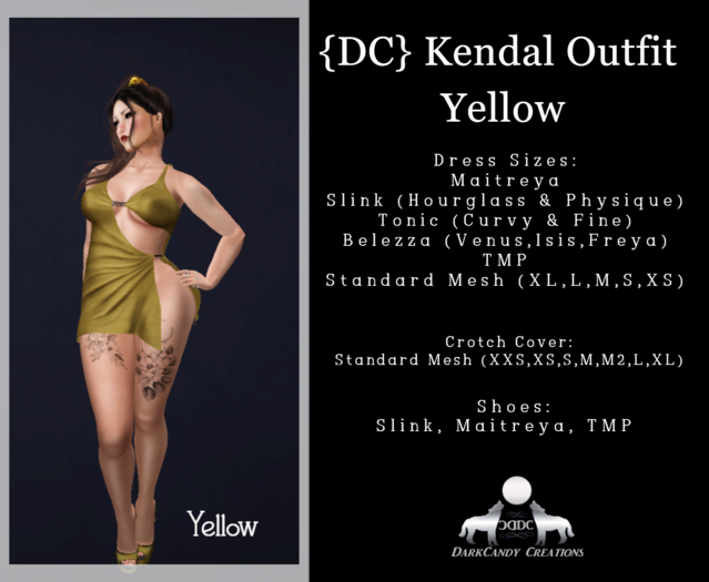 {DC}Kendal Outfit Yellow vF (Please Wear/Add)