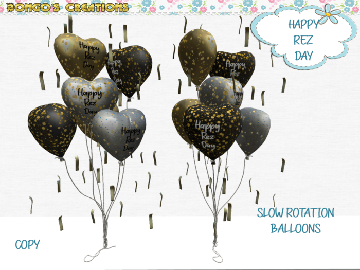 Second Life Marketplace - BMC671 - NEW - SLOW ROTATION - HAPPY REZ DAY ...