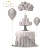 Birthday Rez Day Bridal or Bachelor TOILET PAPER CAKE & Table WHITE (BOXED)