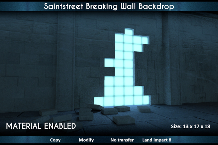 Saintstreet Breaking Wall Backdrop (Wear me/Add Unpack)