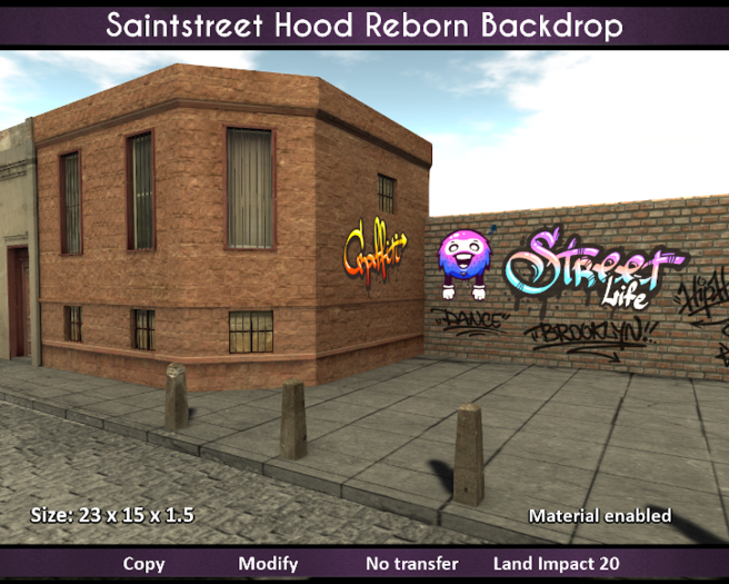 Saintstreet Hood Reborn Backdrop (Wear me/Add Unpack)