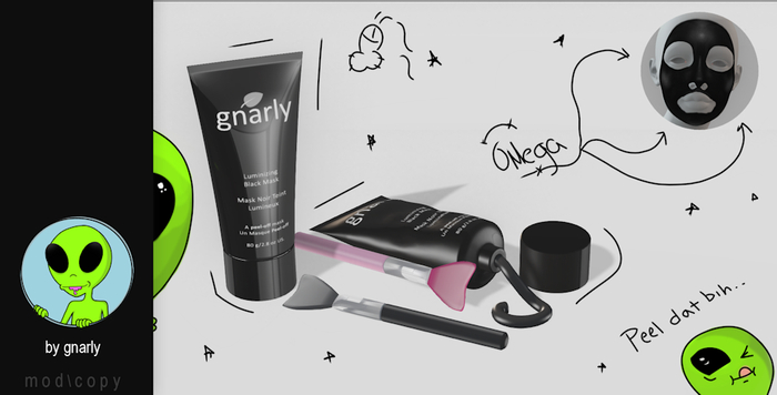 A gnarly peel-off mask set - Charcoal