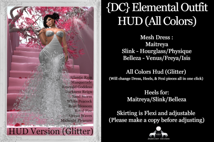{DC}Elemental Outfit HUD (Glitter) vF (Please Wear/Add)
