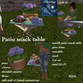 Patio snack table giver-crate