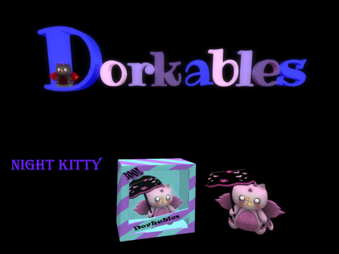 Dorkables: Night kitty packaged