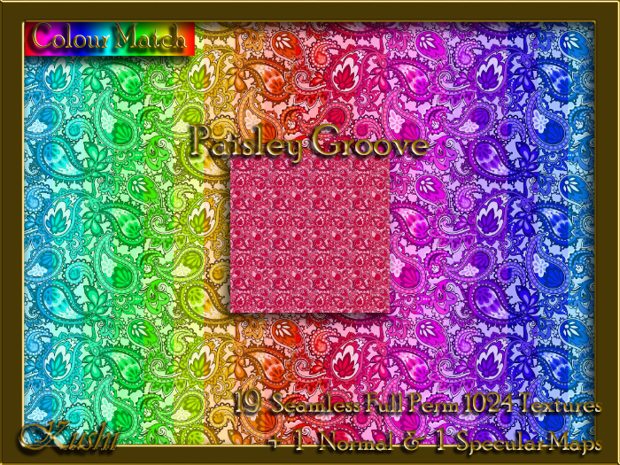 !Kushi! PaisleyGroove Textures -WearToUnpack