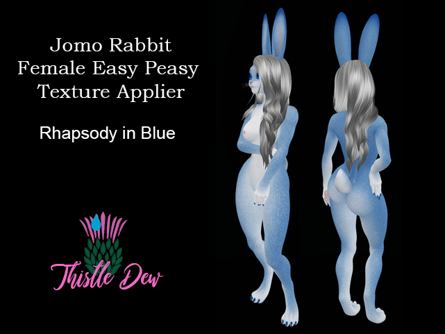 *Thistle Dew* Jomo Female Rabbit Texture Applier - Blue