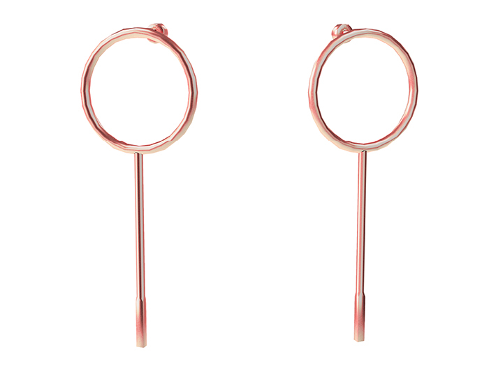 MINIMAL - Slim Earrings RoseGold