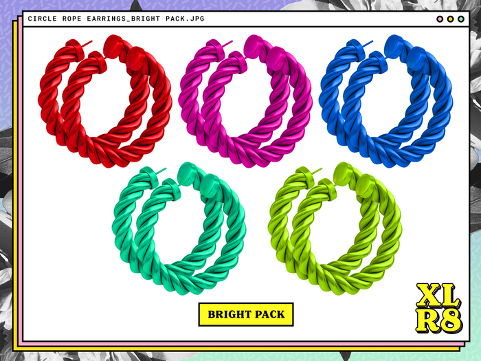 /XLR8/ Circle Rope Earrings / BRIGHT