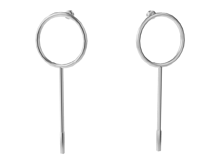 MINIMAL - Slim Earrings Silver