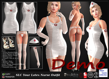 SLC Your Latex Nurse Outfit Demo Roleplay *Latex*Dress*Lingerie*Heels*