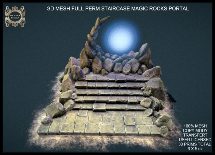 GD MESH FULL PERM STAIRCASE MAGIC ROCKS PORTAL
