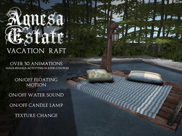 Animated Vacation Raft w Floating Motion & more!