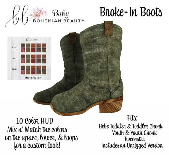 @BB Baby@ Broke-In Boots