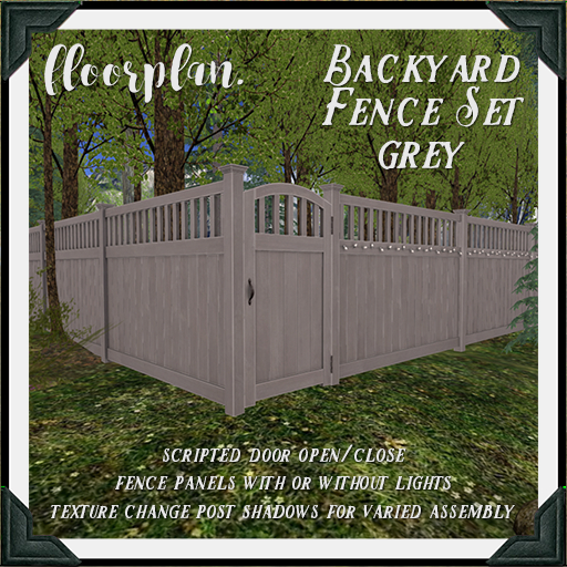 floorplan. backyard fence set / grey [box]