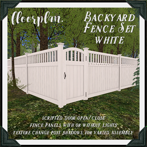 floorplan. backyard fence set / white [box]