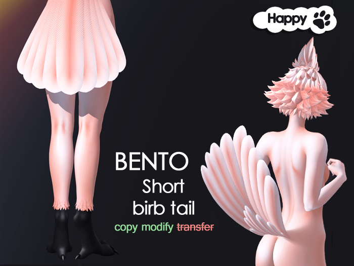 Happy Paw - Short birb tail BENTO & ANIMESH