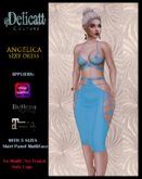 #GIFT#Delicatt Couture - Angelita sexy dress. blue