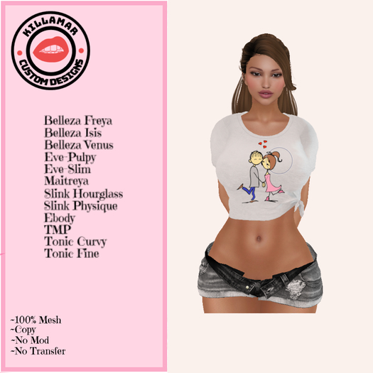 *KCD* Sweet Love Knotted Shirt