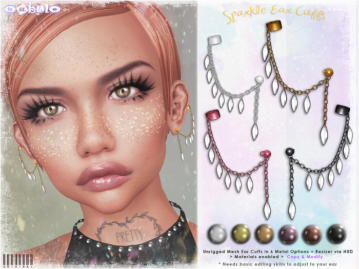 [ bubble ] Sparkle Ear Cuffs