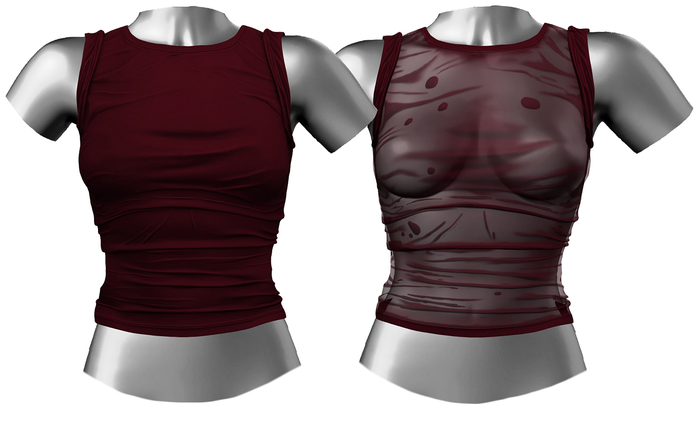 RIOT / Tori Rolled-Sleeve Tee - Berry | Maitreya / Belleza / Slink / Legacy