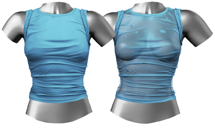 RIOT / Tori Rolled-Sleeve Tee - Glacier | Maitreya / Belleza / Slink / Legacy