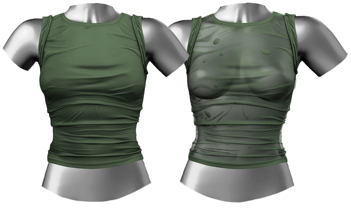 RIOT / Tori Rolled-Sleeve Tee - Olive | Maitreya / Belleza / Slink / Legacy