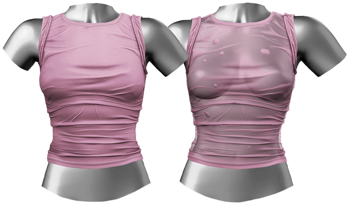 RIOT / Tori Rolled-Sleeve Tee - Rose | Maitreya / Belleza / Slink / Legacy