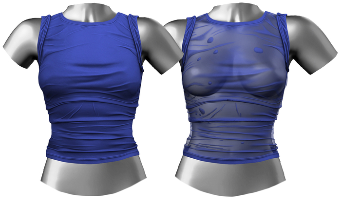 RIOT / Tori Rolled-Sleeve Tee - Royal | Maitreya / Belleza / Slink / Legacy