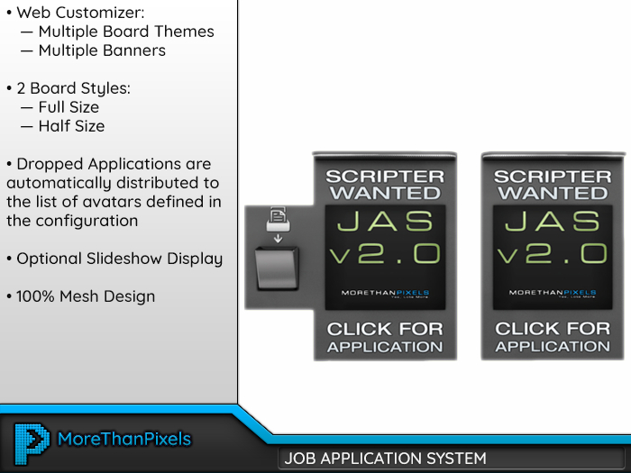 MoreThanPixels: Job Application System