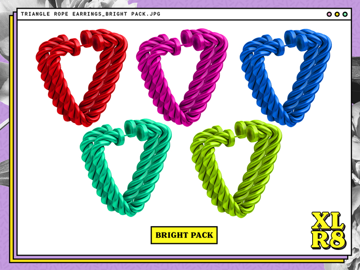 /XLR8/ Triangle Rope Earrings / BRIGHT