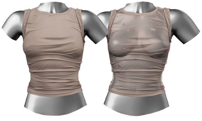 RIOT / Tori Rolled-Sleeve Tee - Taupe | Maitreya / Belleza / Slink / Legacy