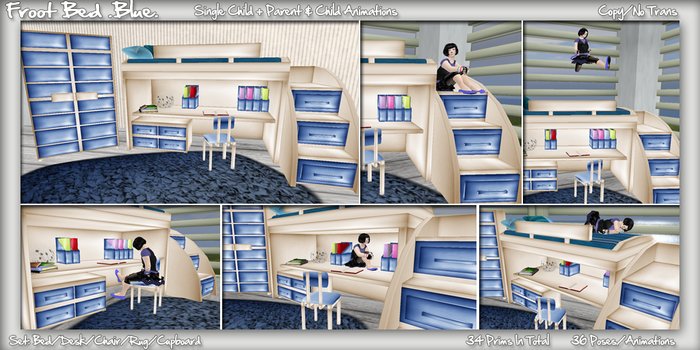 {O} Froot .Blue.-kids bed