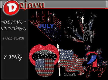 Second Life Marketplace - ^Dejavu^ Full Perm Rhinestone 4th july Png 05