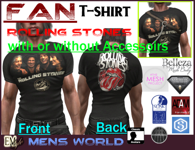 EMS - FAN SHIRT -ROLLING STONES