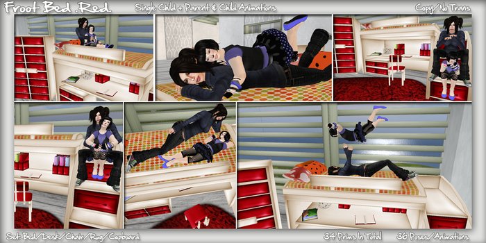 {O} Froot .Red-kids bed