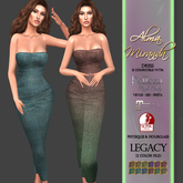 .: AlmaMiranda :. Pearls & Sequin Strapless Long Dress