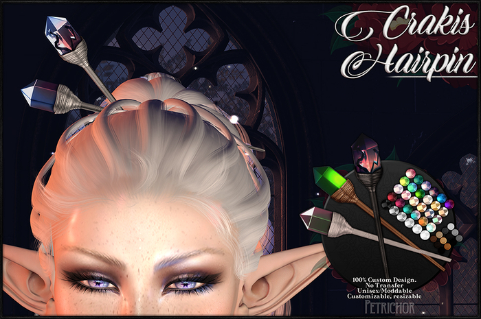 Second Life Marketplace - :[P]:- The Crakis Hairpins