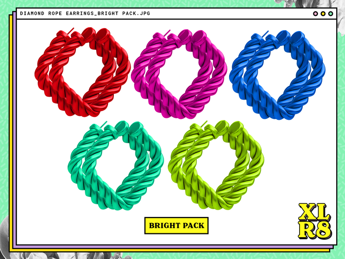 /XLR8/ Diamond Rope Earrings / BRIGHT / Unpack.exe