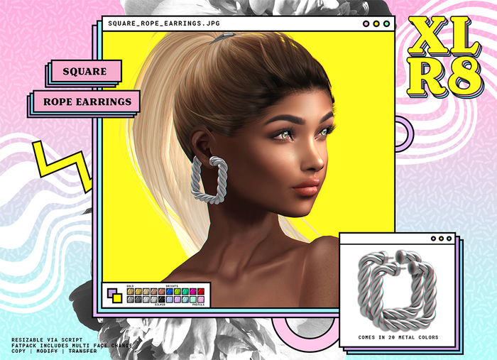 /XLR8/ Square Rope Earrings / FATPACK / Unpack.exe