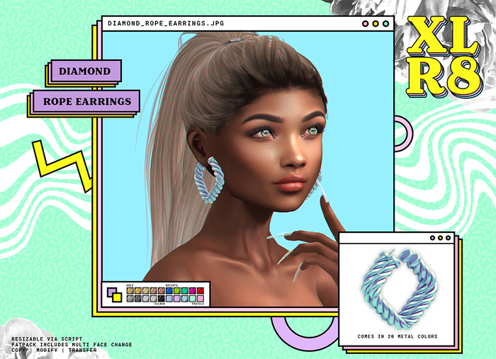 /XLR8/ Diamond Rope Earrings / FATPACK / Unpack.exe