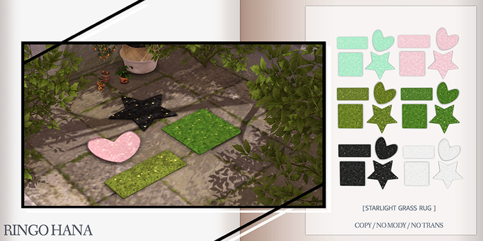 .:RINGO HANA:. - Starlight  Grass Rug - FATPACK [WEAR]