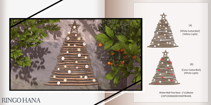 .:RINGO HANA:. - Winter Wall Tree Deco SET [ADD]