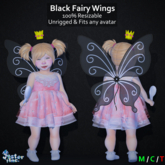 [Jester Inc.] Black Fairy Wings! - Add to Unpack