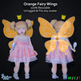 [Jester Inc.] Orange Fairy Wings! - Add to Unpack