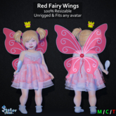 [Jester Inc.] Red Fairy Wings! - Add to Unpack