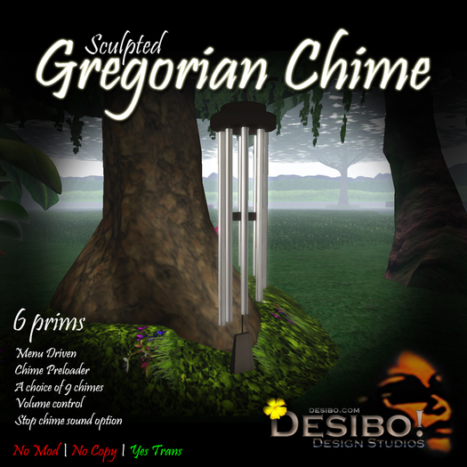 Large Desibo! Gregorian Windchime - Silver