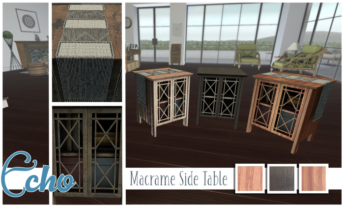 Echo - Macrame Side Table - Style 1