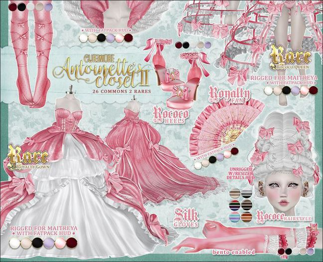 CUREMORE / Antoinette's Closet II / Rococo Heels / Wine